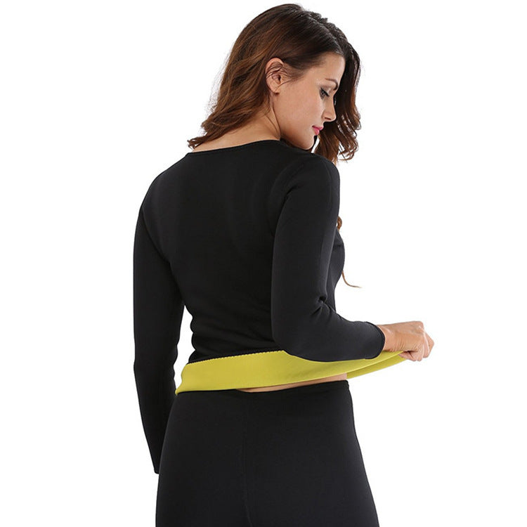 Sweat-Sculpting Long-sleeved Body Tummy Sportswear