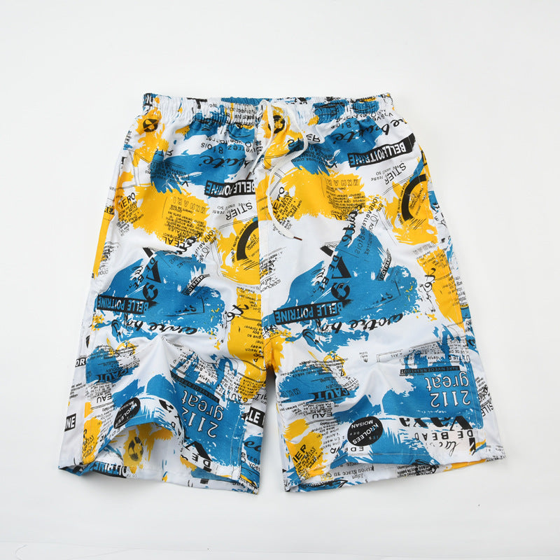 Street pattern quick-drying casual beach pants