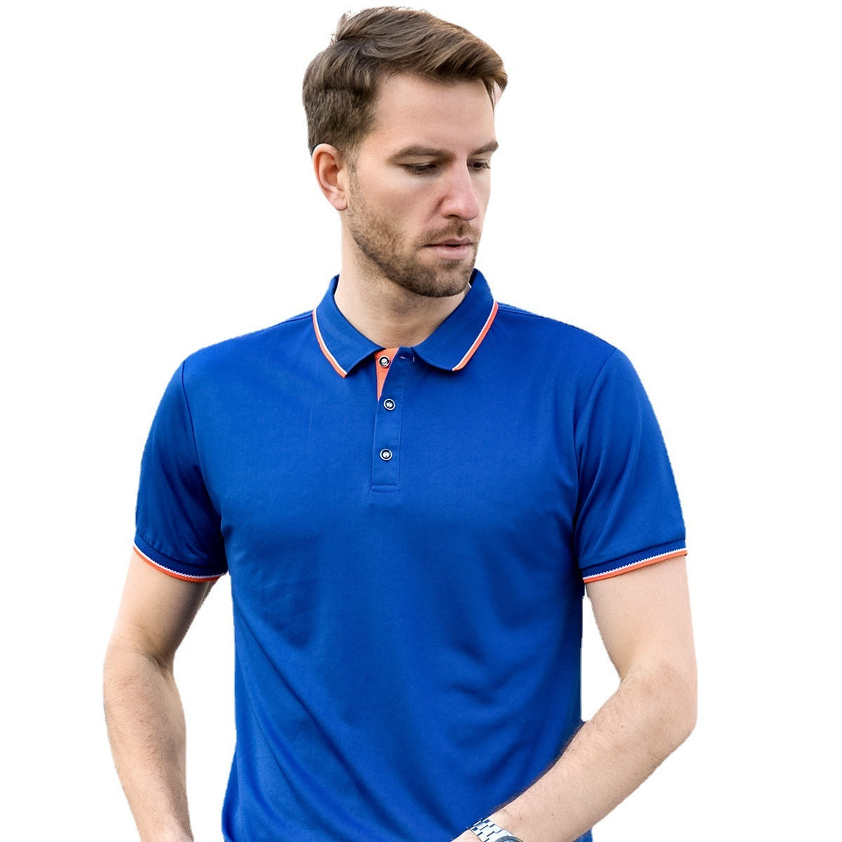 Polo Shirt Men's Thin Lapels Short Sleeve ShirtT-shirt