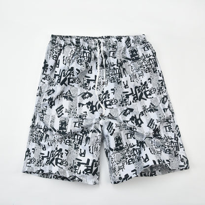 Street pattern quick-drying casual beach pants