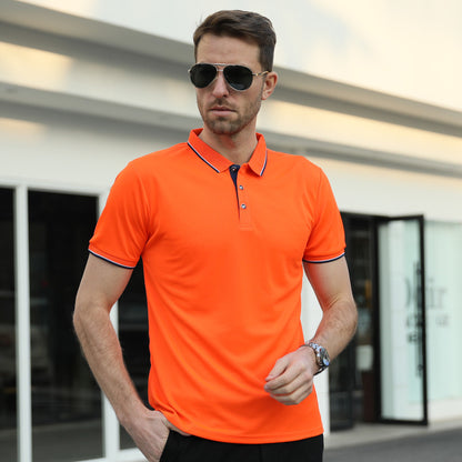 Polo Shirt Men's Thin Lapels Short Sleeve ShirtT-shirt