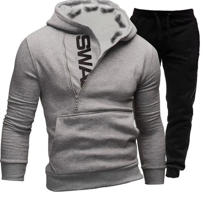 NEW Tracksuit Men's 2 Pieces Set Sweatshirt and Sportspants Outfits  Zipper Hoodies Casual Men's Clothing  Plus Size Ropa Hombre