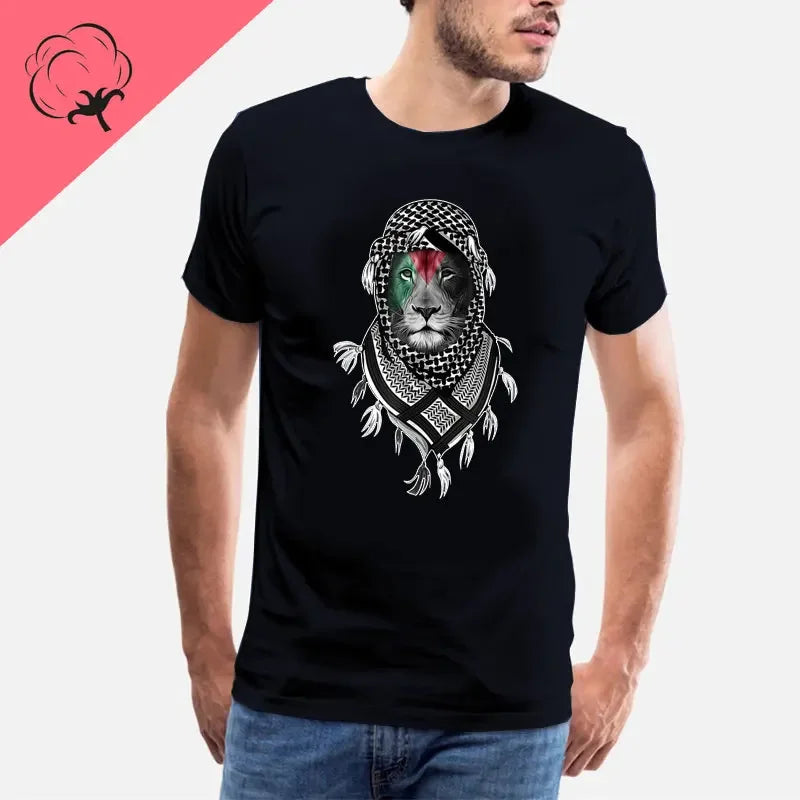 Palestine Theme 100%Cotton Mens T Shirt Clothing Women Tees Streetwear Graphic Funny Clothes Gym Summer Short-sleev O-neck Top