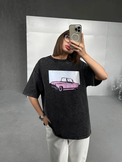 Women Vintage Streetwear Cotton T-shirts