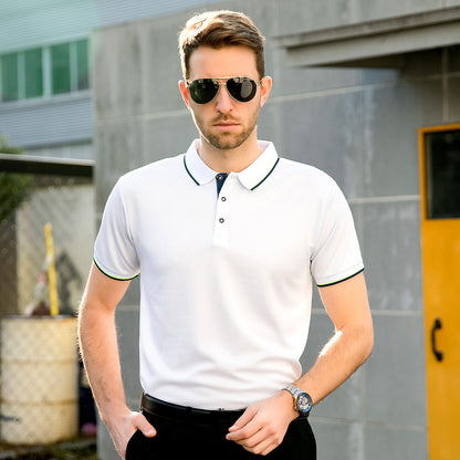 Polo Shirt Men's Thin Lapels Short Sleeve ShirtT-shirt